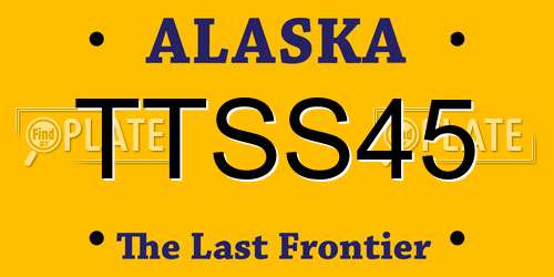TTSS45 Alaska License Plate