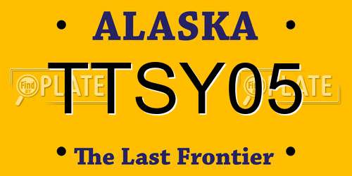 TTSY05 Alaska License Plate