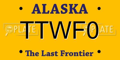 TTWF0 Alaska License Plate