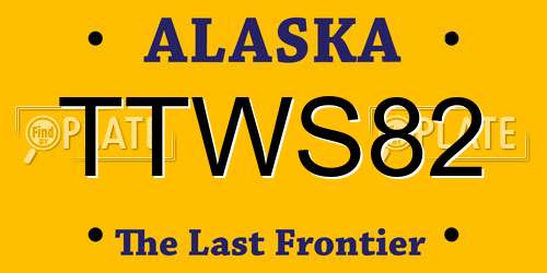 TTWS82 Alaska License Plate