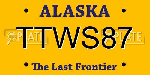 TTWS87 Alaska License Plate