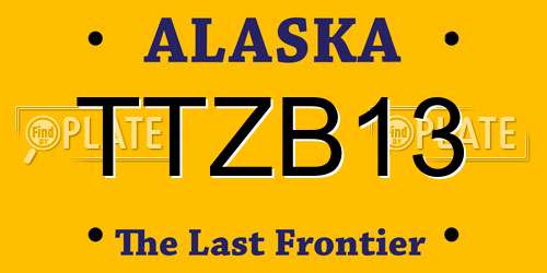TTZB13 Alaska License Plate