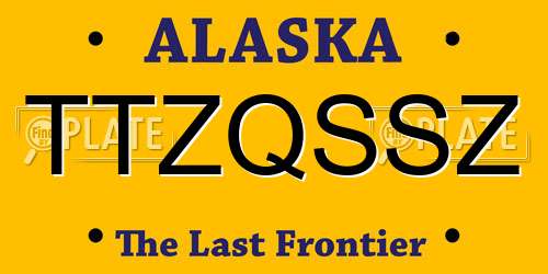 TTZQSSZ Alaska License Plate