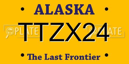 TTZX24 Alaska License Plate