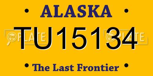 TU15134 Alaska License Plate