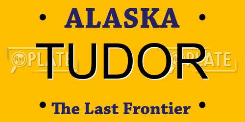 TUDOR Alaska License Plate