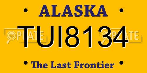 TUI8134 Alaska License Plate