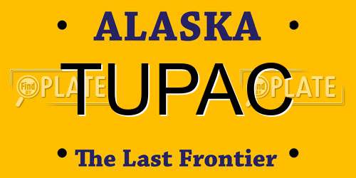 TUPAC Alaska License Plate