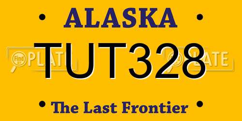 TUT328 Alaska License Plate