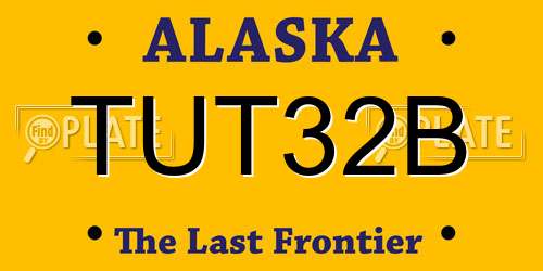 TUT32B Alaska License Plate
