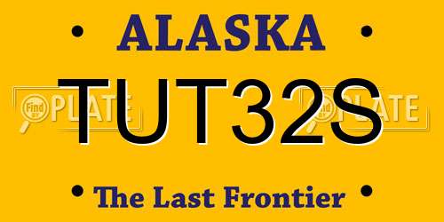 TUT32S Alaska License Plate