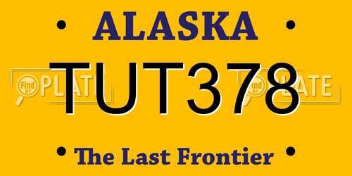 TUT378 Alaska License Plate