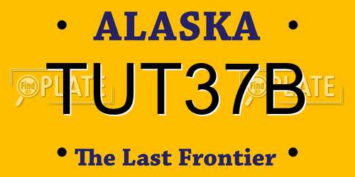 TUT37B Alaska License Plate