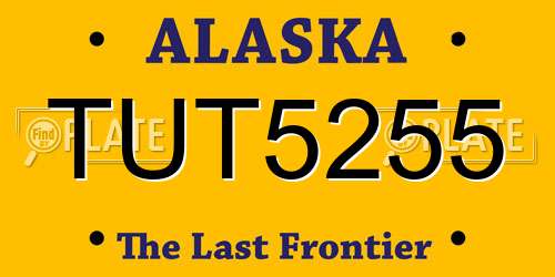 TUT5255 Alaska License Plate