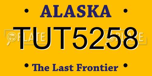 TUT5258 Alaska License Plate