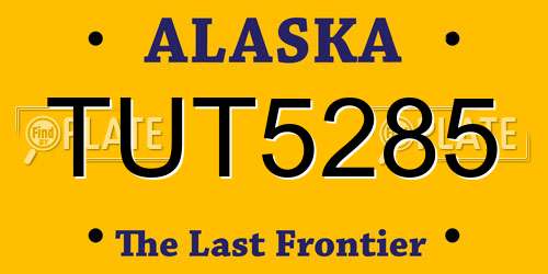 TUT5285 Alaska License Plate