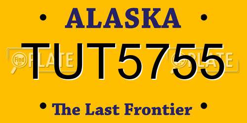 TUT5755 Alaska License Plate