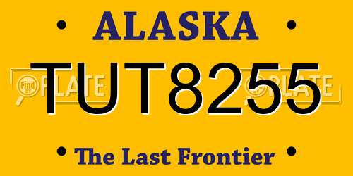 TUT8255 Alaska License Plate