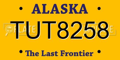 TUT8258 Alaska License Plate