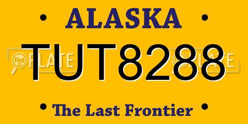 TUT8288 Alaska License Plate