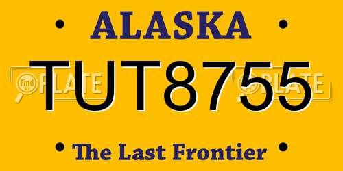 TUT8755 Alaska License Plate