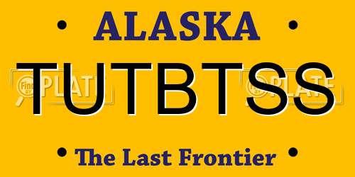 TUTBTSS Alaska License Plate
