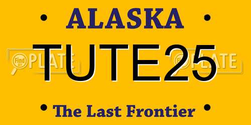 TUTE25 Alaska License Plate