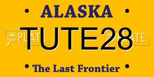 TUTE28 Alaska License Plate