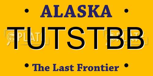 TUTSTBB Alaska License Plate