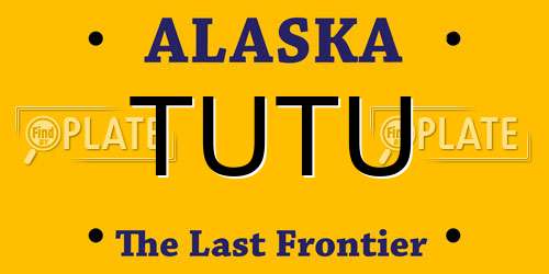 TUTU Alaska License Plate