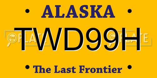 TWD99H Alaska License Plate
