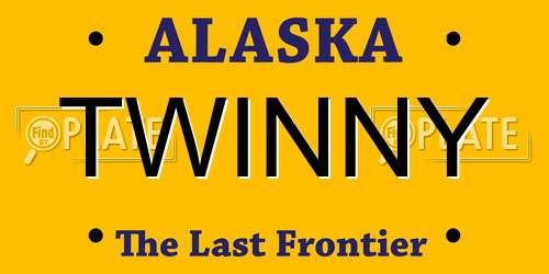 TWINNY Alaska License Plate