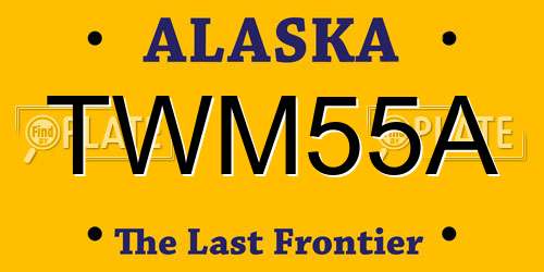 TWM55A Alaska License Plate