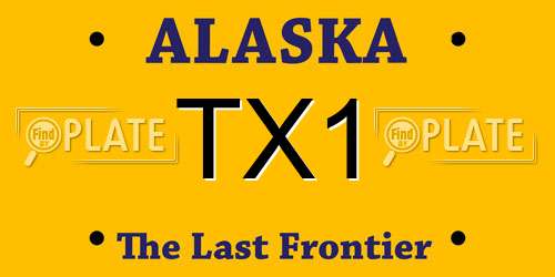 TX1 Alaska License Plate