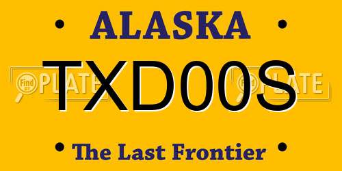 TXD00S Alaska License Plate