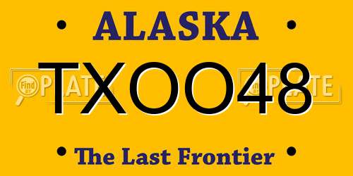 TXOO48 Alaska License Plate