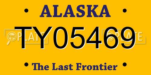 TY05469 Alaska License Plate