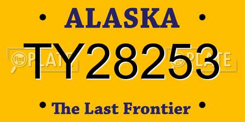 TY28253 Alaska License Plate