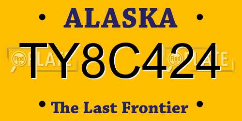 TY8C424 Alaska License Plate