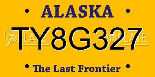 TY8G327 Alaska License Plate