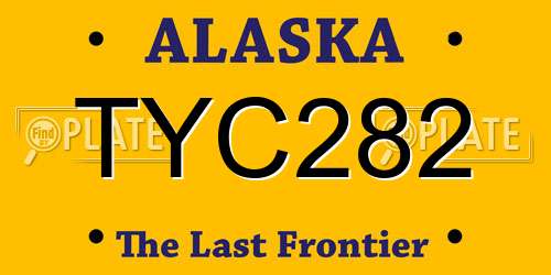 TYC282 Alaska License Plate
