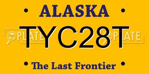 TYC28T Alaska License Plate