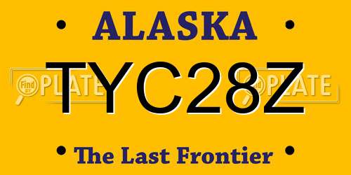 TYC28Z Alaska License Plate