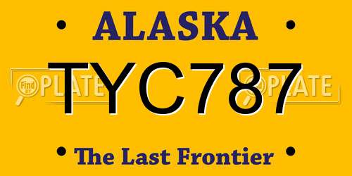 TYC787 Alaska License Plate
