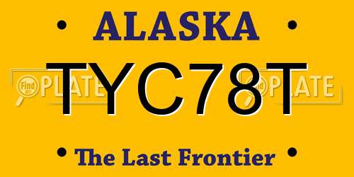TYC78T Alaska License Plate