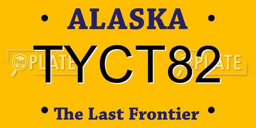 TYCT82 Alaska License Plate