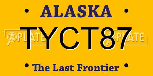 TYCT87 Alaska License Plate