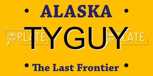 TYGUY Alaska License Plate