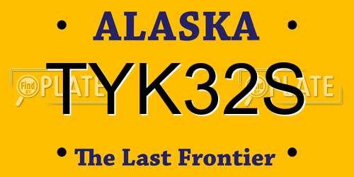 TYK32S Alaska License Plate
