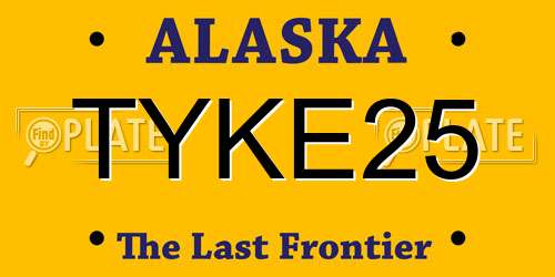 TYKE25 Alaska License Plate